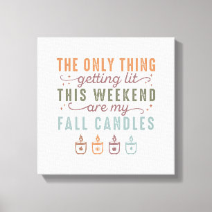 Mijn Herfst kaarsen halen Canvas Afdruk