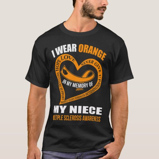 Mijn herinnering aan mijn nichtje Multiple Scleros T-shirt (Voorkant)