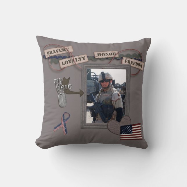 Mijn Hero, mijn Soldaat-Amerikaanse MoJo Pillow Kussen (Voorkant)