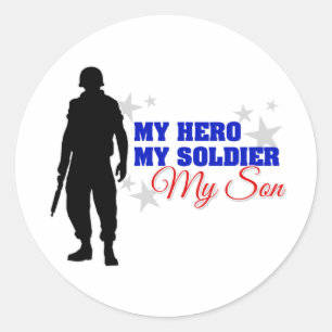 Mijn Hero, mijn soldaat, mijn zoon Ronde Sticker
