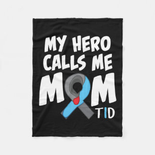 Mijn Hero noemt me mam T1d Diabetische Type 1 diab Fleece Deken