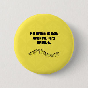 Mijn Hersenfunctie Niet Gebroken Het Is Uniek Neur Ronde Button 5,7 Cm