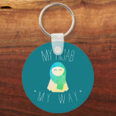 mijn hidjab - groene sleutelhanger moslimmeisje (Voorkant)