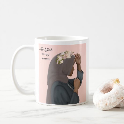 Mijn hidjab is mijn kroon dubbelzijdige mok (Met donut)