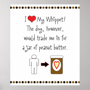 Mijn hippet houdt van Peanut Butter Poster