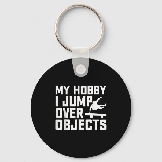 Mijn hobby's Ik spring over voorwerpen - Parkour T Sleutelhanger (Voorkant)