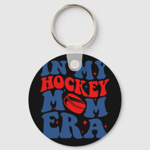 Mijn Hockey Moeder Era Groovy IJshockey Mama Moede Sleutelhanger