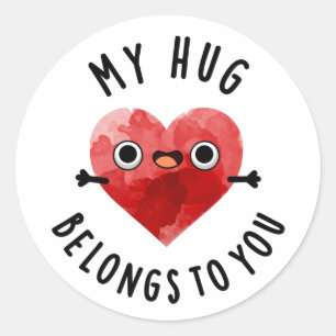 Mijn hok behoort tot je grappige hartenbeschermhoe ronde sticker