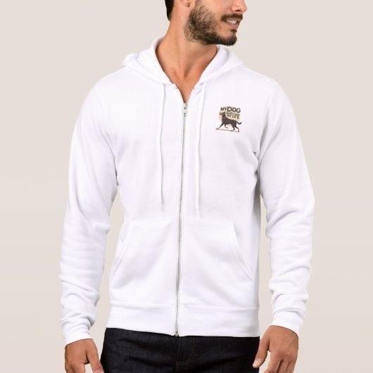 Mijn Hond Bepaalt Mijn Leven Dobermann Hardloop Ku Hoodie (Voorkant)