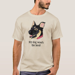 Mijn hond blaft het beste Grappige Duitse herder T-shirt