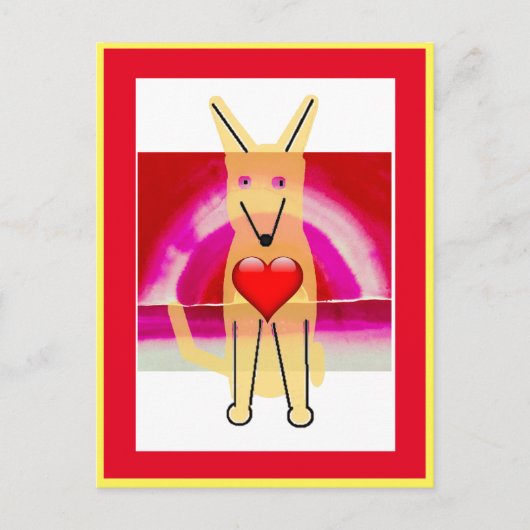 Mijn hond Buddy en Hart, ansichtkaart Briefkaart (Voorkant)