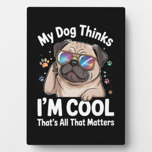 Mijn hond denkt dat ik cool ben, dat is het enige fotoplaat