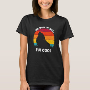 Mijn hond denkt dat ik een kool retro ben voor Hon T-shirt
