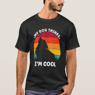 Mijn hond denkt dat ik een kool retro ben voor Hon T-shirt