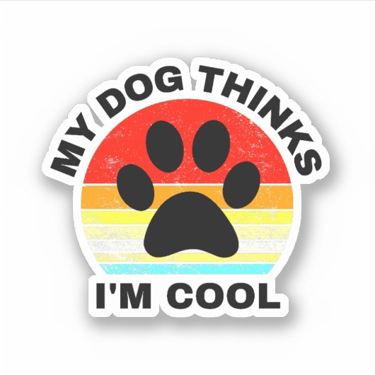 Mijn hond denkt dat ik kool ben sticker (Voorkant)