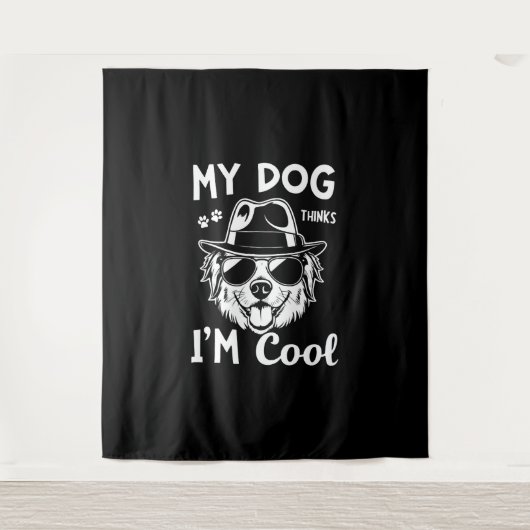 Mijn hond denkt dat ik kool ben wandkleed (Voorkant)