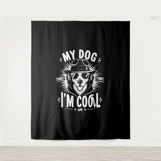 Mijn hond denkt dat ik kool ben wandkleed (Voorkant)