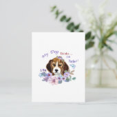 Mijn hond denkt dat ik perfect in de hond ben briefkaart (Staand voorkant)