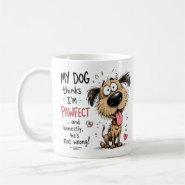 Mijn hond denkt dat ik pootperfect grappig is Hond Koffiemok