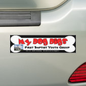 Mijn hond Digs Fundraising Bumpersticker (Op auto)