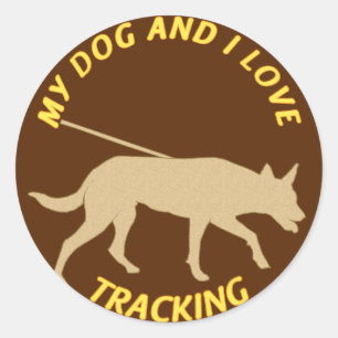Mijn hond en ik houden van het volgen ronde sticker