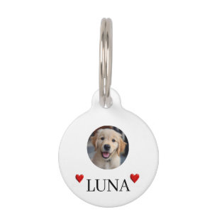 Mijn hond gepersonaliseerde foto & naam ronde hond huisdierpenning