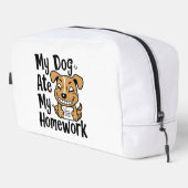 Mijn hond heeft mijn huiswerk gegeten toilettasje (Rechterhoek)