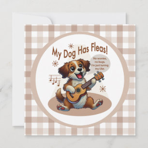 Mijn hond heeft vlooien ukelele tuning song kaart