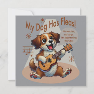 Mijn hond heeft vlooien ukelele tuning song kaart