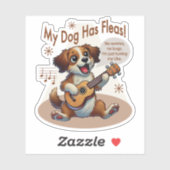 Mijn hond heeft vlooien ukelele tuning song sticker (Vel)