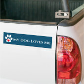 Mijn hond houdt van me bumpersticker (Op Truck)