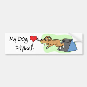 Mijn hond houdt van vliegbal Bumpersticker