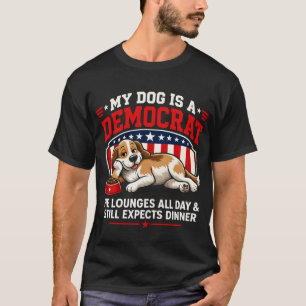 Mijn hond is een democraat Grappige hond Politieke T-shirt