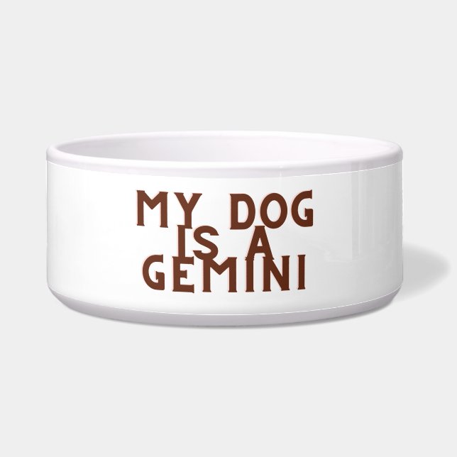 Mijn hond is een gemini voerbakje (Voorkant)