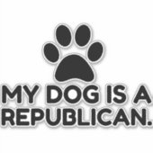 Mijn hond is een republikein sticker (Voorkant)