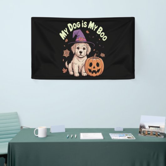 Mijn hond is mijn boek Halloween Spandoek (Beurs)