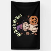 Mijn hond is mijn boek Halloween Spandoek (Verticaal)