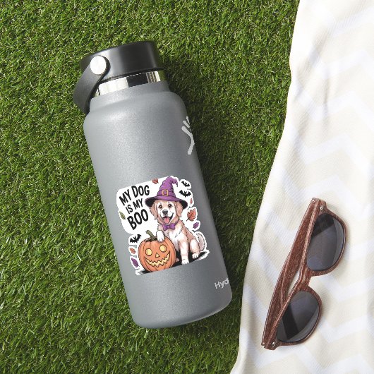 Mijn hond is mijn boek Halloween Sticker (HydroFlask Insitu)