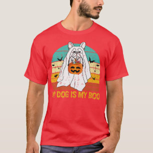 Mijn hond is mijn Boo Ghost Halloween Franse bulld T-shirt