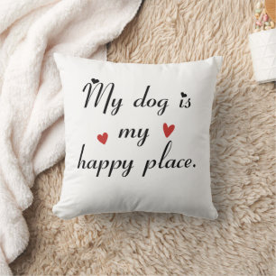 Mijn Hond Is Mijn Gelukkige Plek Minimalistische R Kussen