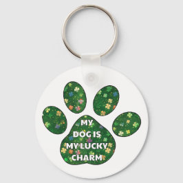 Mijn hond is mijn geluksbrenger sleutelhanger