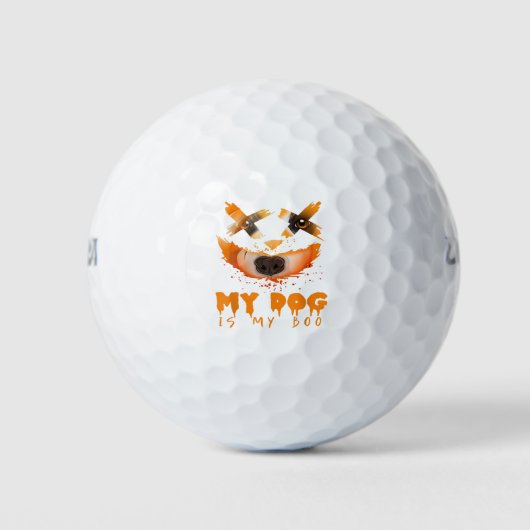 Mijn hond is mijn kostuum-idee van Boo en Hallowee Golfballen (Voorkant)