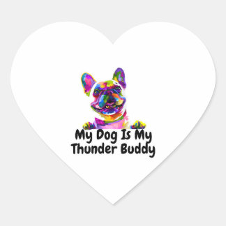 Mijn hond is mijn Thunder Buddy Hart Sticker