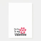 Mijn hond is mijn valentijn post-it® notes (Voorkant)