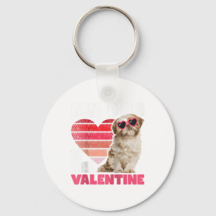 Mijn hond is mijn Valentijn - Tattoo Shih Tzu Anim Sleutelhanger