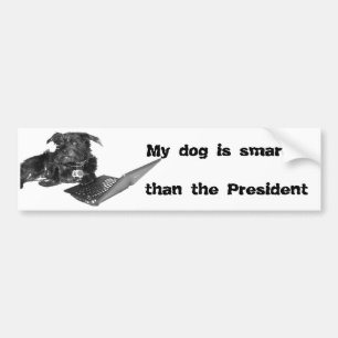 Mijn hond is slimmer dan het President Bumpersticker