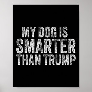 Mijn hond is slimmer dan Trump Funny Anti Trump Ma Poster