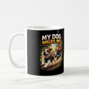 Mijn hond loopt mij uit koffiemok