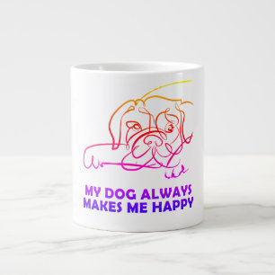 Mijn hond maakt me altijd gelukkig extra grote beker