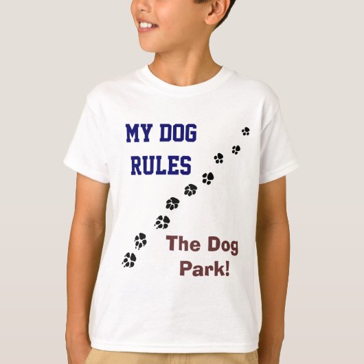 Mijn hond regelt het T-shirt van het Dog Park (Voorkant)